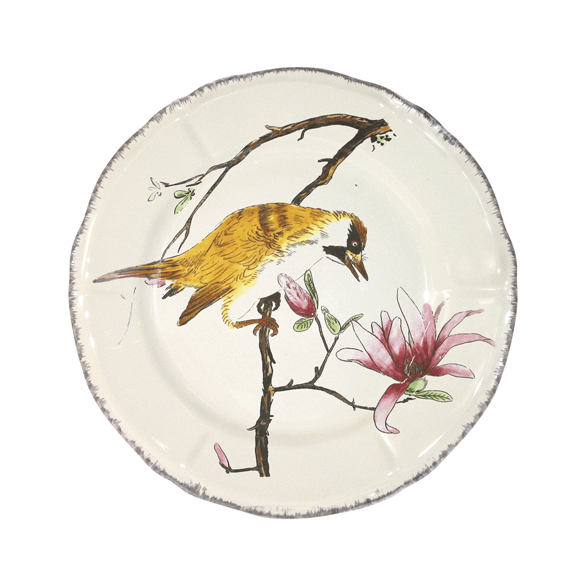 美品 フランスアンティーク Gien AVIARY ディナープレート GIEN ジアン 