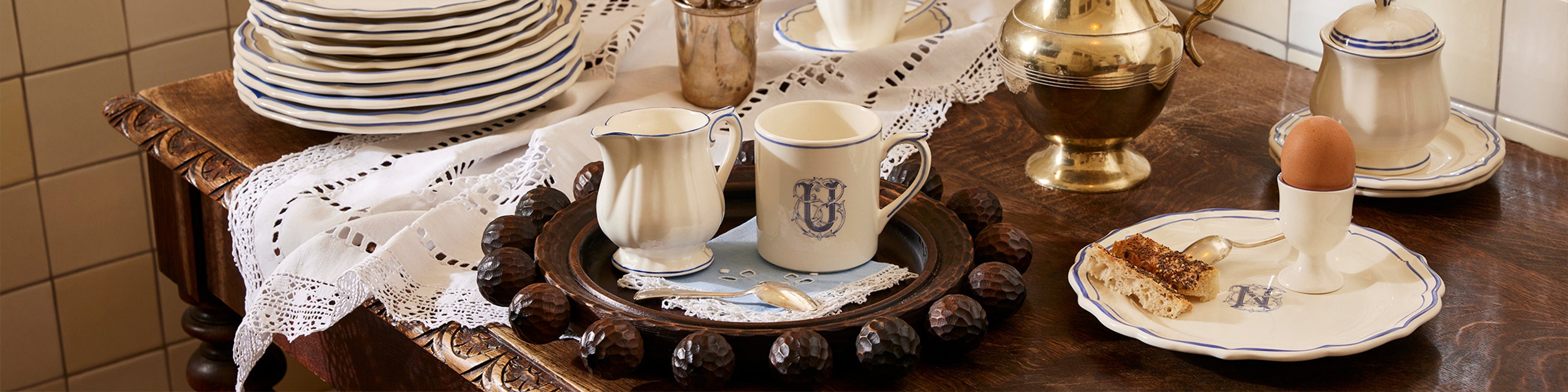 Filet blue monogram – FAÏENCERIE DE GIEN