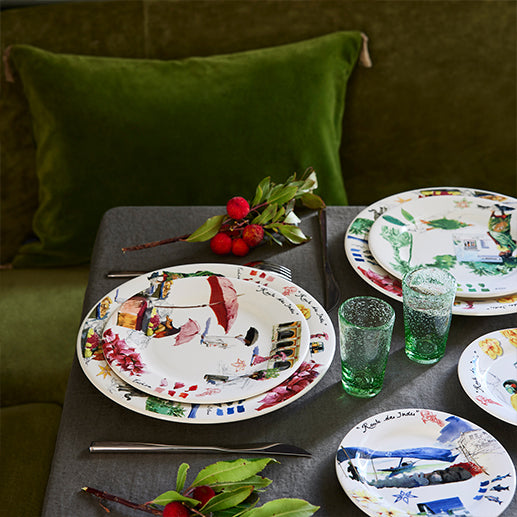 Set of 2 coasters - Route des Indes – FAÏENCERIE DE GIEN