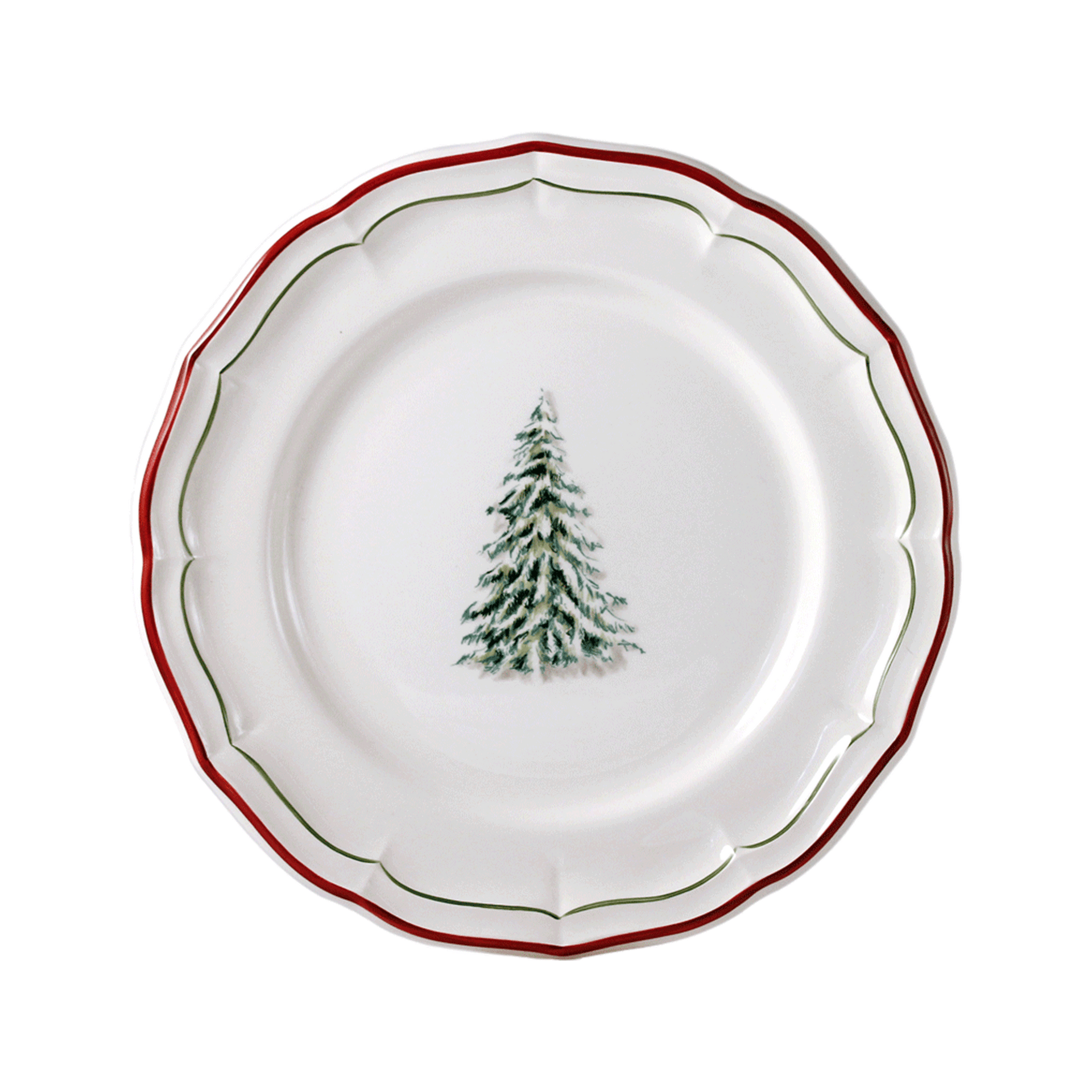 GIEN COLLECTION NOEL 2021 プレート Assiette-plate-filet-de-noel.