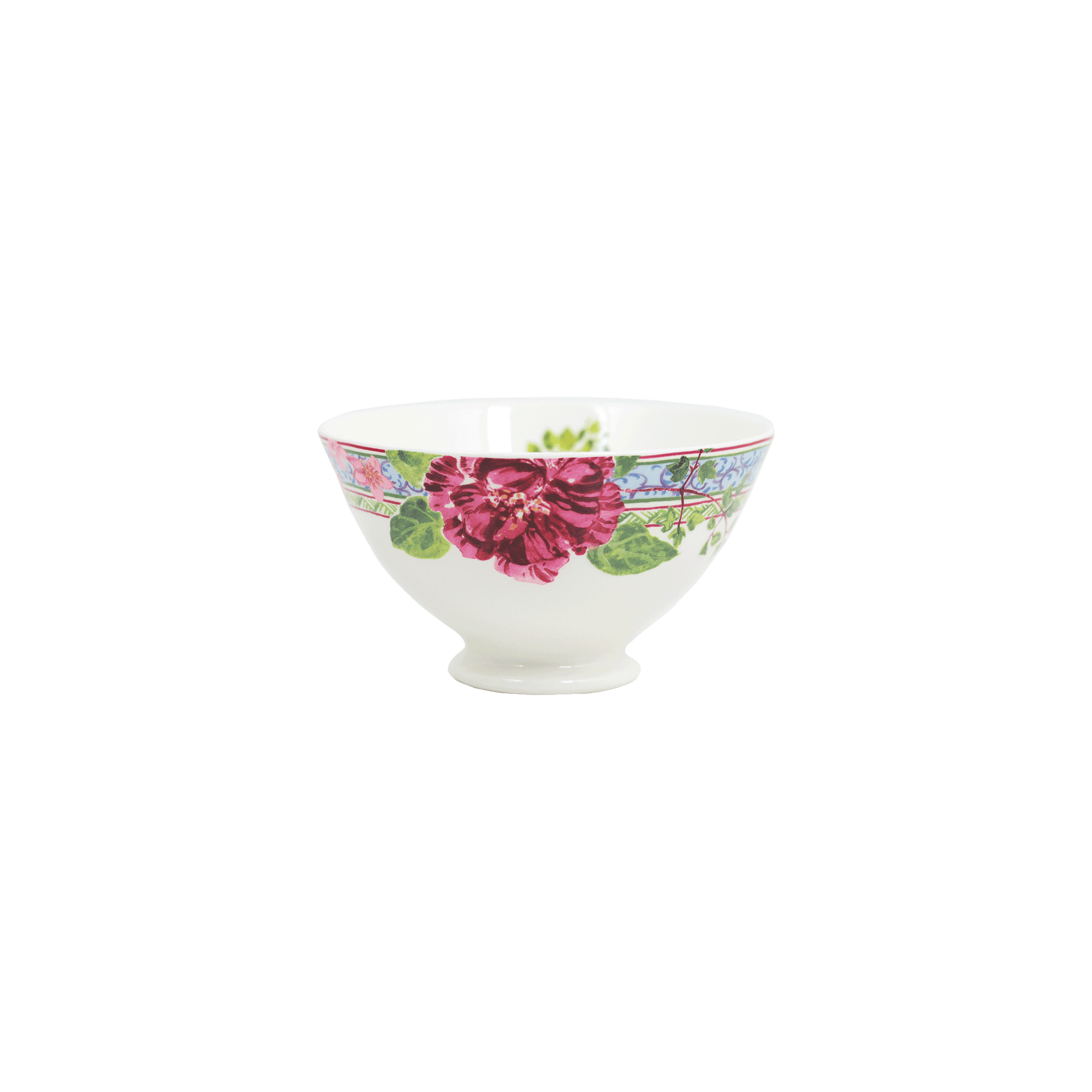 Bol Simple En Faïence Blanche Décor Artisanal Fleurs De Lavande Mauve Parme Collection Nana 60