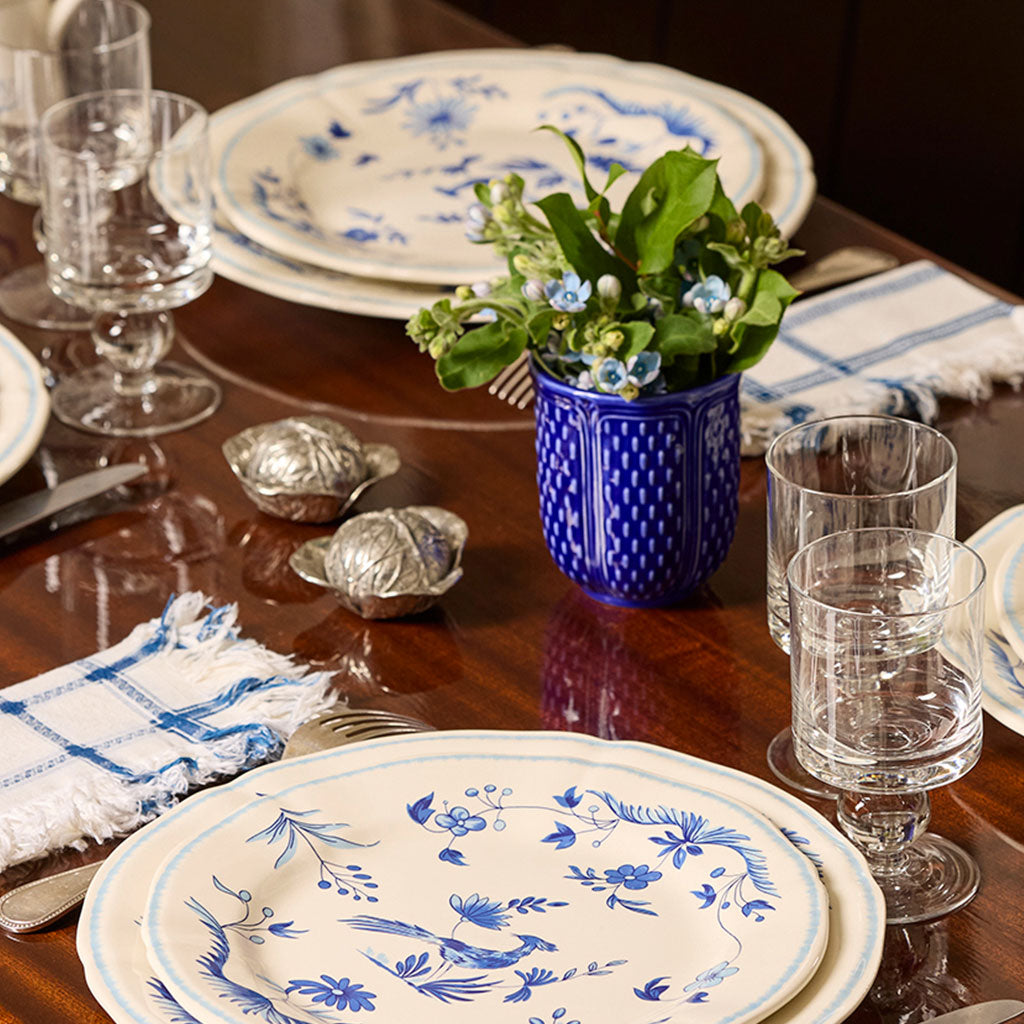 ジアン　Gien Les Depareillees Oiseau Set of 4 dinner plates Oiseau - Les Dépareillées blue – FAÏENCERIE