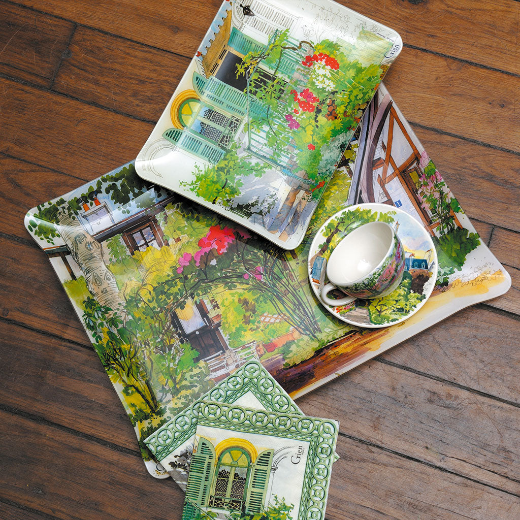 Acrylic serving tray, large - Paris Giverny – FAÏENCERIE DE GIEN