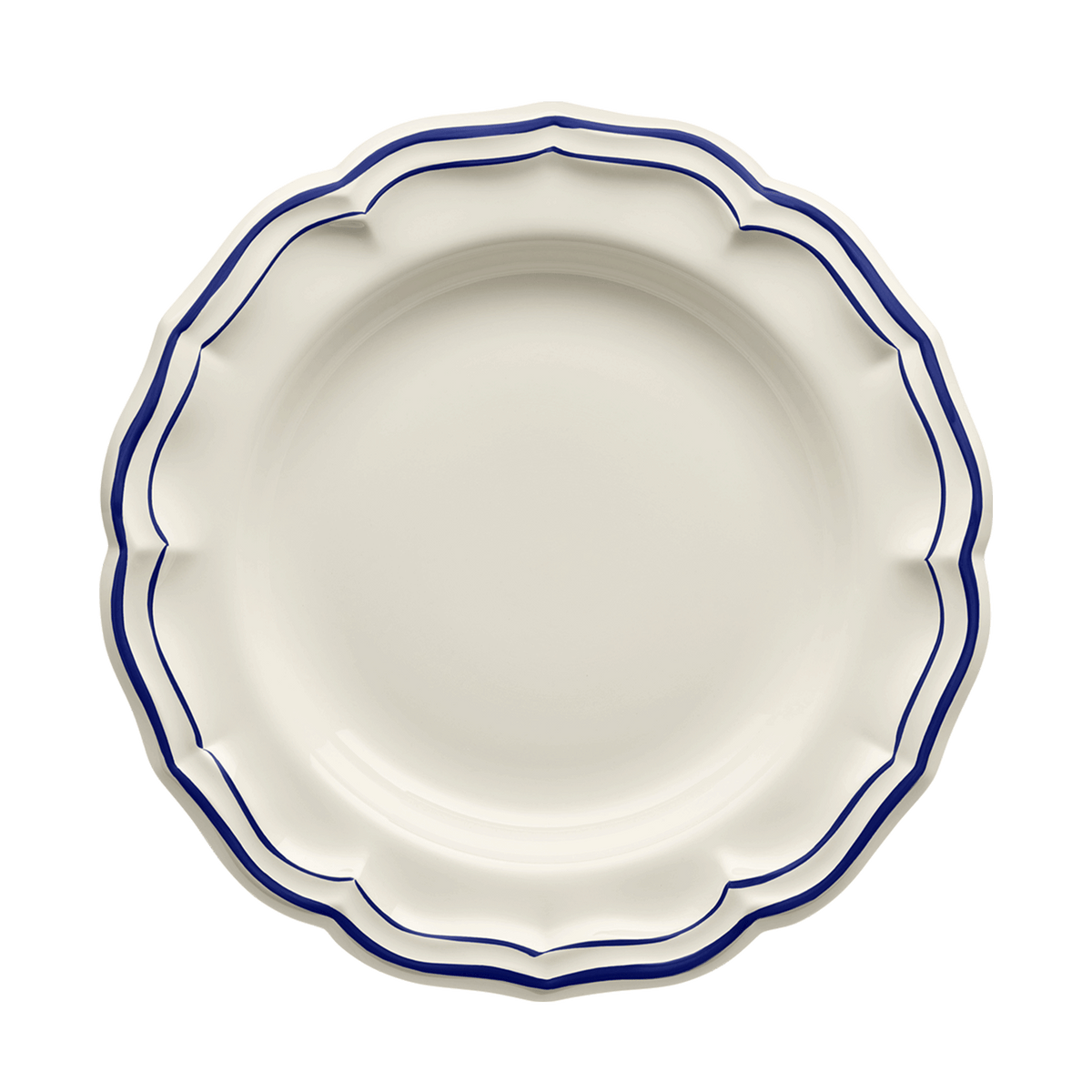 Round deep dish - Filet Cobalt – FAÏENCERIE DE GIEN