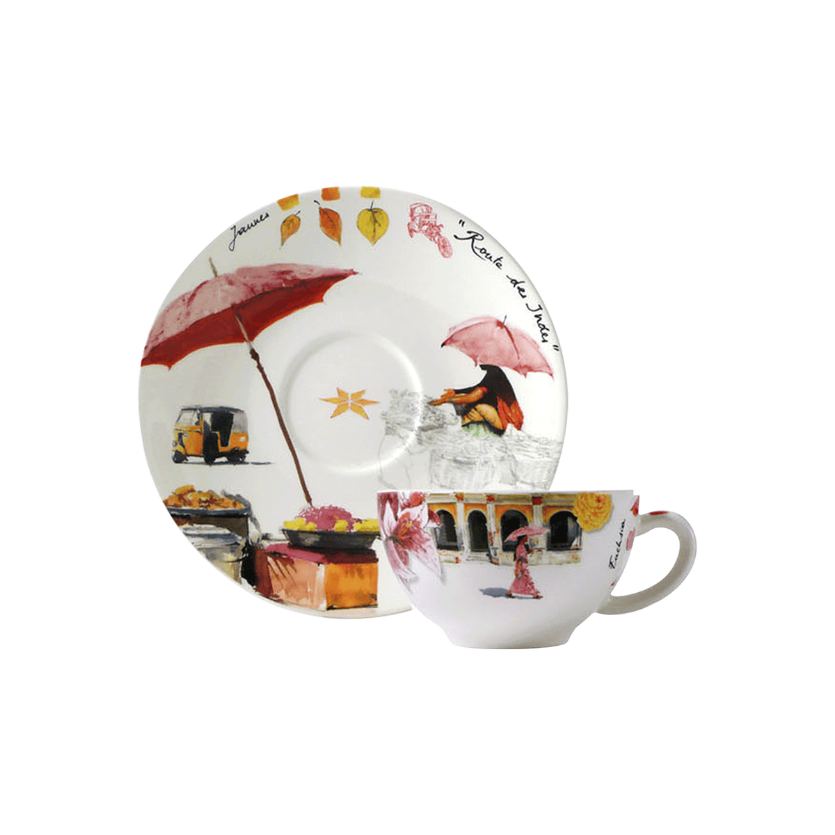 Coffret de 2 tasses & soucoupes à déjeuner - Route des Indes ...