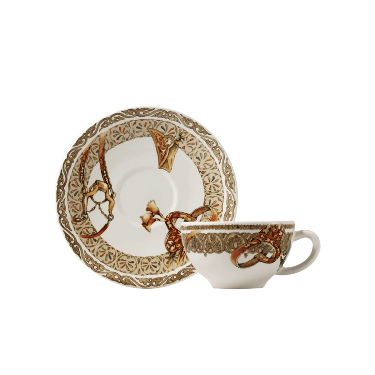 Set of 2 breakfast cups & saucers - Chevaux du vent – FAÏENCERIE DE GIEN