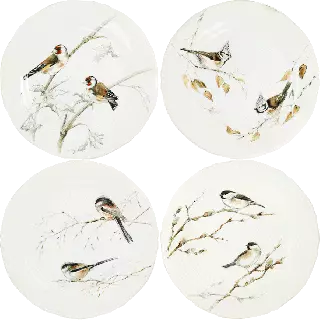 Set of 4 assorted dessert plates