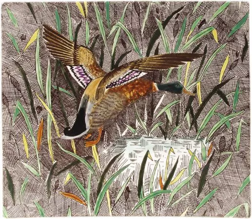 Square plate Duck - Rambouillet 