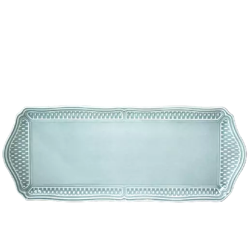 1 plat à cake Céladon - Pont-aux-Choux - Faience haut de gamme Made in France