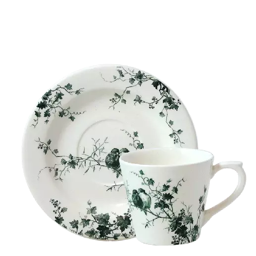 2 tasses et soucoupes à thé Les Oiseaux - Faïencerie de Gien