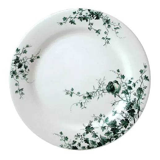 assiette plate extra - Les Oiseaux - inspiré des archives de la Faïencerie de Gien