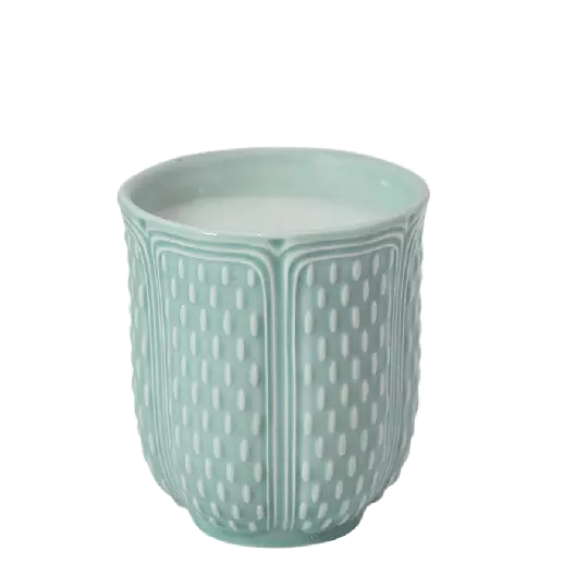 1 bougie parfumée Céladon - émaillée dans les ateliers de la marque Gien