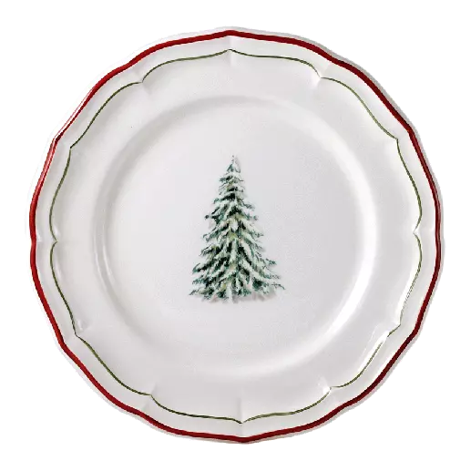 Box of 4 dinner plates - Filets de Noël