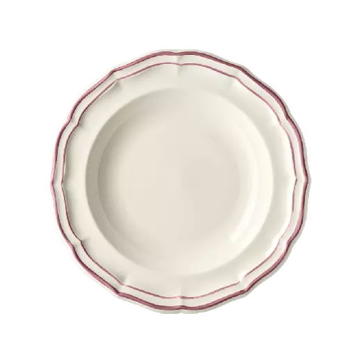 Coffret de 4 assiettes creuses - Filet Pivoine