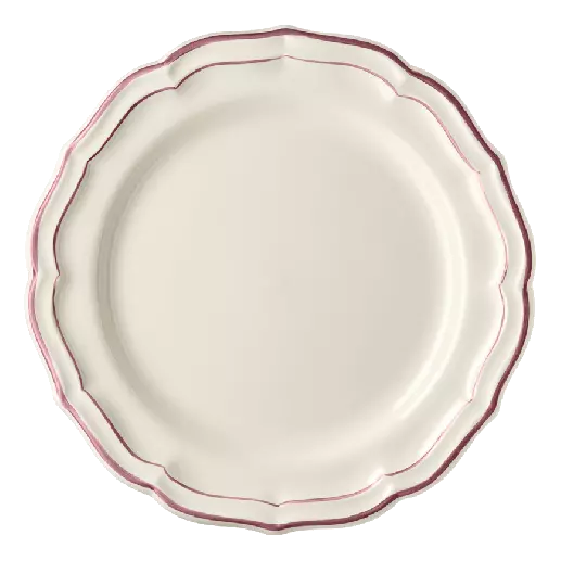 Coffret de 4 assiettes plates - Filet Pivoine