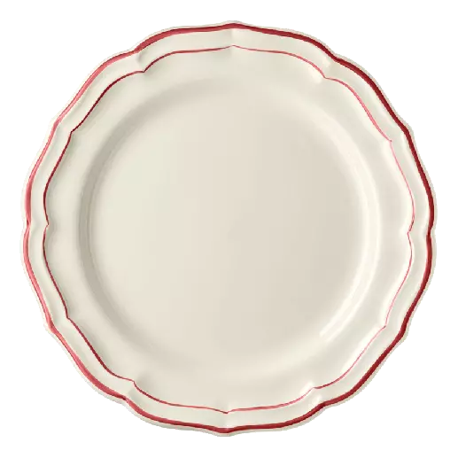 Box of 4 dinner plates - Filet Red