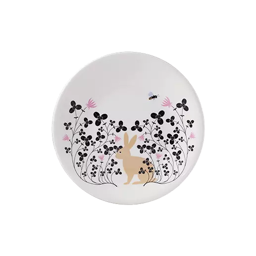 Coffret de 4 assiettes dessert Lapin Le Secret - Ø 22 cm