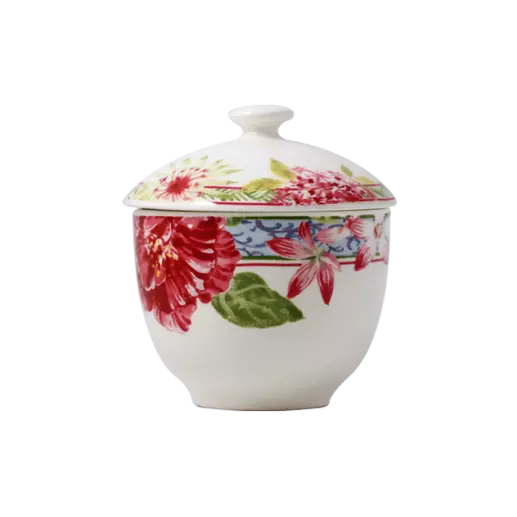 sucrier en faïence Millefleurs