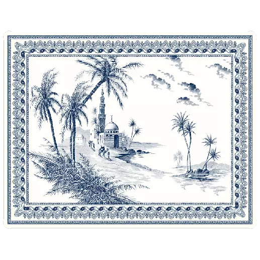 Plateau acrylique grand modèle - Les dépareillées bleu