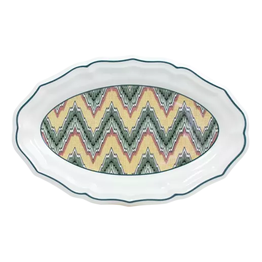 PLAT OVALE N°LOUIS XIII - Dominoté - 41 x 26.2 cm