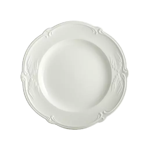 Coffret de 4 assiettes canapés - Rocaille blanc 