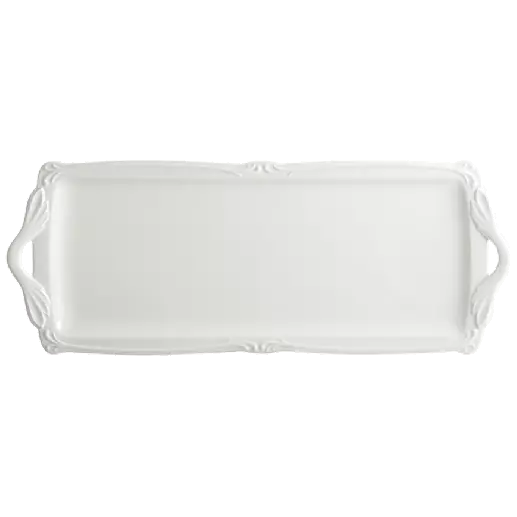 Plat à cake - Rocaille blanc