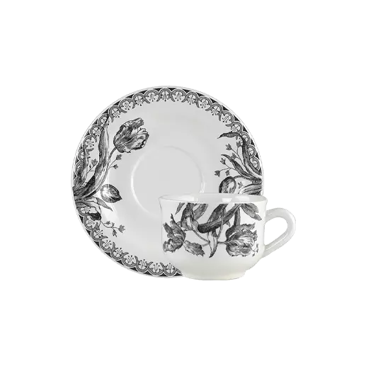 Coffret de 2 tasses & soucoupes à café - Tulipes