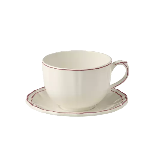 tasse et soucoupe jumbo filet pivoine