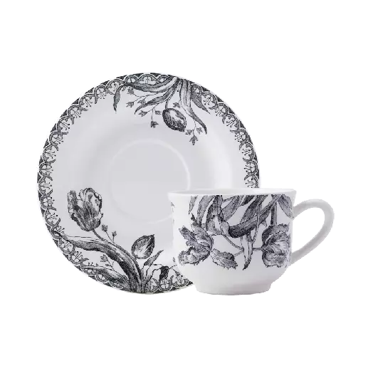 Tasse à déjeuner Tulipes Noires