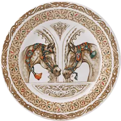 Coffret de 4 assiettes canapés - Chevaux du vent