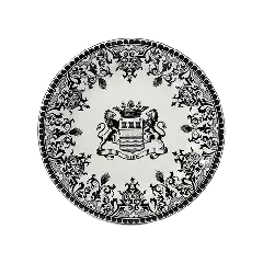 Coffret de 4 assiettes dessert blason - Les dépareillées vert 