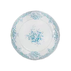 Box of 4 dessert plates fleurs - Les dépareillées blue