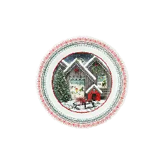 Assiette dessert Noël Chalet 2025