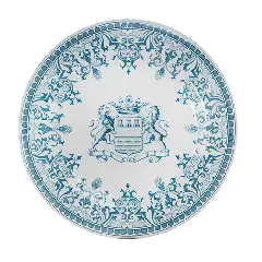 Coffret de 4 assiettes plates blason - Les dépareillées bleu