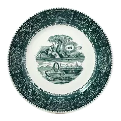 Coffret de 4 assiettes plates rébus - Les dépareillées vert 