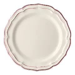 Coffret de 4 assiettes plates - Filet Pivoine