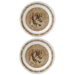 Coffret de 2 assiettes mignardises - Chevaux du vent