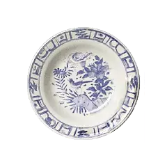 Coffret de 4 assiettes creuse - Oiseau bleu