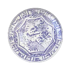 Coffret de 4 assiettes dessert - Oiseau bleu