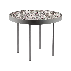 Table basse - Dominoté roses - noir