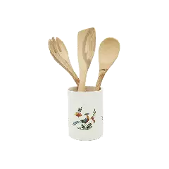 Kitchen utensil holder + ustensils - Oiseaux de paradis