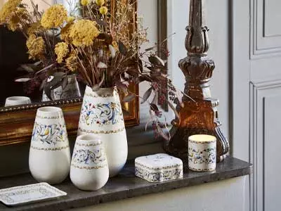 Faïencerie de Gien - Filet Bleu - Assiettes, tasses, plats