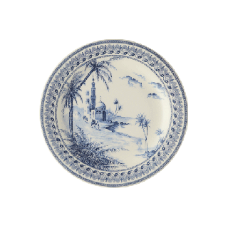 Coffret de 4 assiettes canapés - Les Dépareillées bleu - Ø 16,5 cm