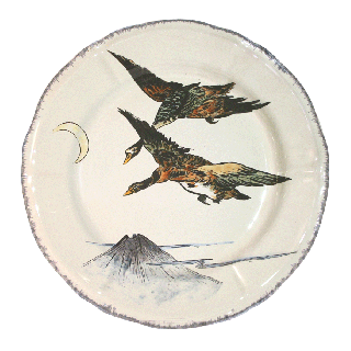Dinner plate - ducks in flight - Grands Oiseaux - Ø 26,3 cm