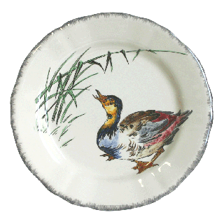 Dinner plate - duck - Grands Oiseaux - Ø 26,3 cm