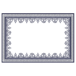Nappe rectangulaire - Les Dépareillées bleu - 170 x 250 cm