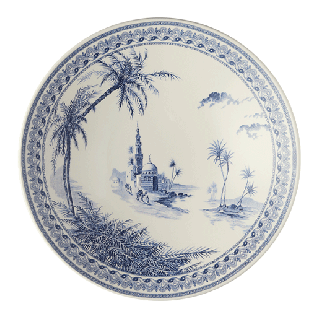Plat gourmand - Les Dépareillées bleu - Ø 27,4 cm