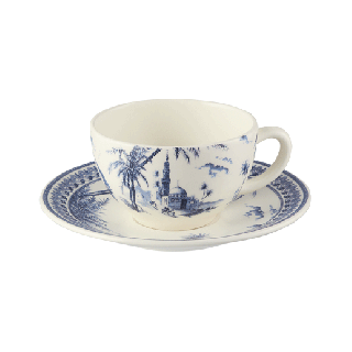 Coffret 2 tasses et soucoupes à thé - Les Dépareillées bleu - 16 cl. Ø 15,2 cm