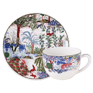 Tasse et soucoupe jumbo - Jardin du Palais - 45 cl. Ø 18,8 cm. H 8,5 cm