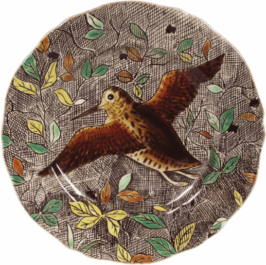 Assiette lunch : Bécasse en vol - Ø 16,3 cm